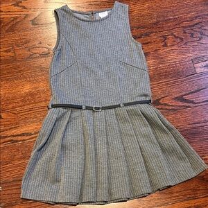 Girls Zara Pleated Pinstripe Dress